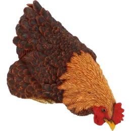 Poules décoratives à poser en polyrésine (Lot de 3)