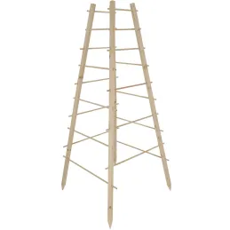 Support en bois de pin pour plantes 4 piquets