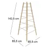 Support en bois de pin pour plantes 4 piquets