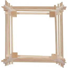 Support en bois de pin pour plantes 4 piquets