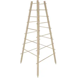 Support en bois de pin pour plantes 4 piquets