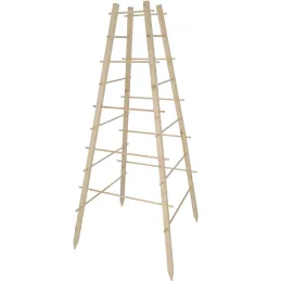 Support en bois de pin pour plantes 4 piquets
