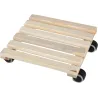 Support à roulettes en bois pour plantes d'intérieur