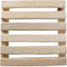 Support à roulettes en bois pour plantes d'intérieur