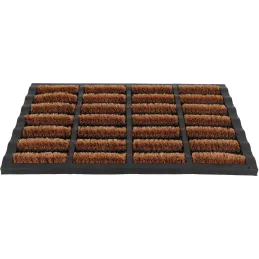 Paillasson caoutchouc et brosses dures en fibres de coco