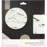 Dessous de plat en porcelaine effet marbre 18 cm