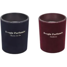 Bougie parfumée 10 x 12.5 cm Velours (Lot de 2)