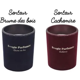 Bougie parfumée 10 x 12.5 cm Velours (Lot de 2)
