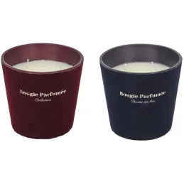 Bougie parfumée 3 mèches Velours (Lot de 2)