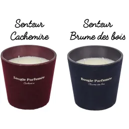 Bougie parfumée 3 mèches Velours (Lot de 2)