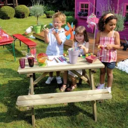 Table pique-nique bois pour enfant Wapiti
