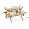 Table pique-nique bois pour enfant Wapiti