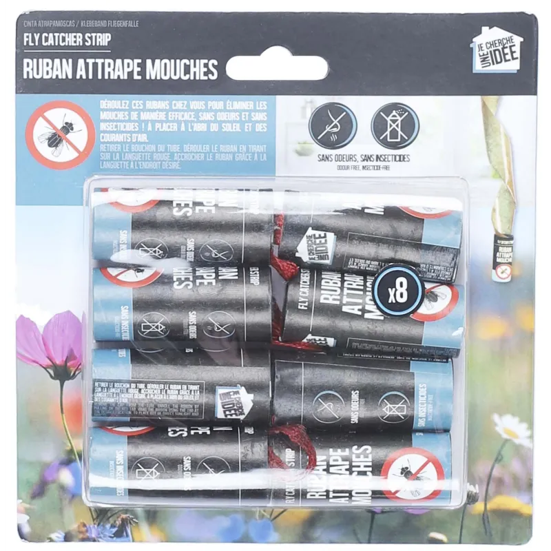Set de 8 rubans attrape-mouches