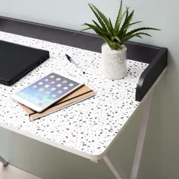 Bureau en métal et MDF Terrazzo