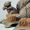 Brosse nettoyage chaussure en fonte et fibre de coco