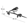 Oiseau sur pique pouillot des canaris en acier corten