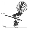 Oiseau sur pique rhipidura en acier corten