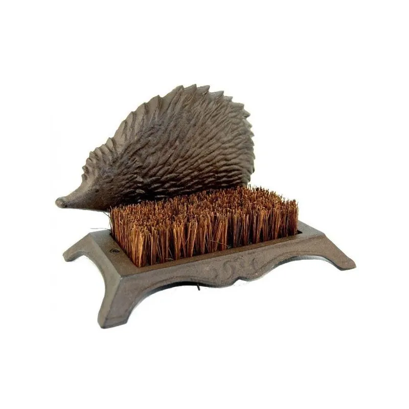 Brosse nettoyage chaussure en fonte et fibre de coco