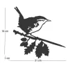Oiseau sur pique troglodyte mignon en acier corten