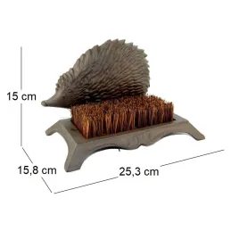Brosse nettoyage chaussure en fonte et fibre de coco