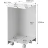Rangement pour toilettes sur roulettes Caster