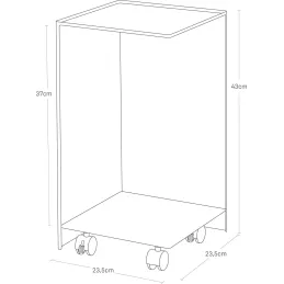 Rangement pour toilettes sur roulettes Caster