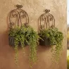 Ensemble jardinières murales en fer (Lot de 2)