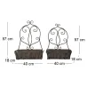 Ensemble jardinières murales en fer (Lot de 2)