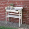 Table de jardinage en pin et zinc