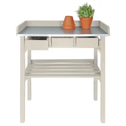 Table de jardinage en pin et zinc