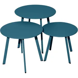 Table basse de jardin en acier Massai 40 cm