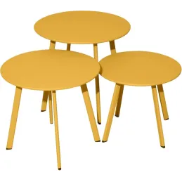 Table basse de jardin en acier Massai 40 cm