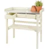 Table de jardinage en pin et zinc