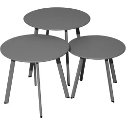 Table basse de jardin en acier Massai 45 cm