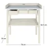 Table de jardinage en pin et zinc