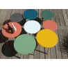Table basse de jardin en acier Massai 50 cm