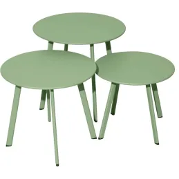 Table basse de jardin en acier Massai 50 cm
