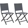 Chaise pliante en aluminium Ida (Lot de 2)