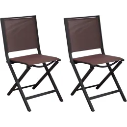 Chaise pliante en aluminium Ida (Lot de 2)