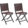 Chaise pliante en aluminium Ida (Lot de 2)