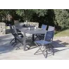 Chaise pliante en acier et toile Dream (Lot de 4)