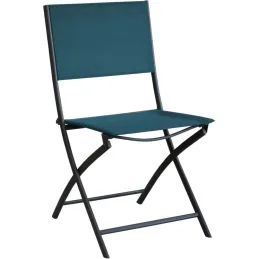 Chaise pliante en acier et toile Dream (Lot de 4)