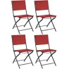 Chaise pliante en acier et toile Dream (Lot de 4)