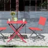 Chaise pliante en acier et toile Dream (Lot de 4)