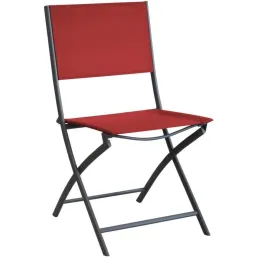 Chaise pliante en acier et toile Dream (Lot de 4)