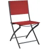 Chaise pliante en acier et toile Dream (Lot de 4)