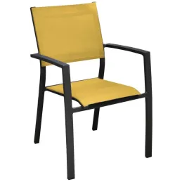 Fauteuils de jardin aluminium et toile Games (Lot de 6)