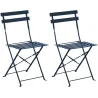 Chaises pliantes en acier Cuba (Lot de 2)