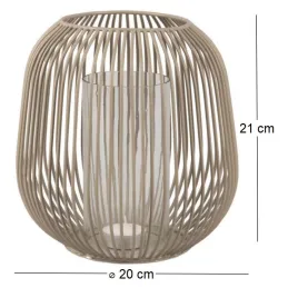 Lanterne en métal filaire Illuminate 20 x 21 cm