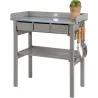 Table de jardinage en pin et zinc
